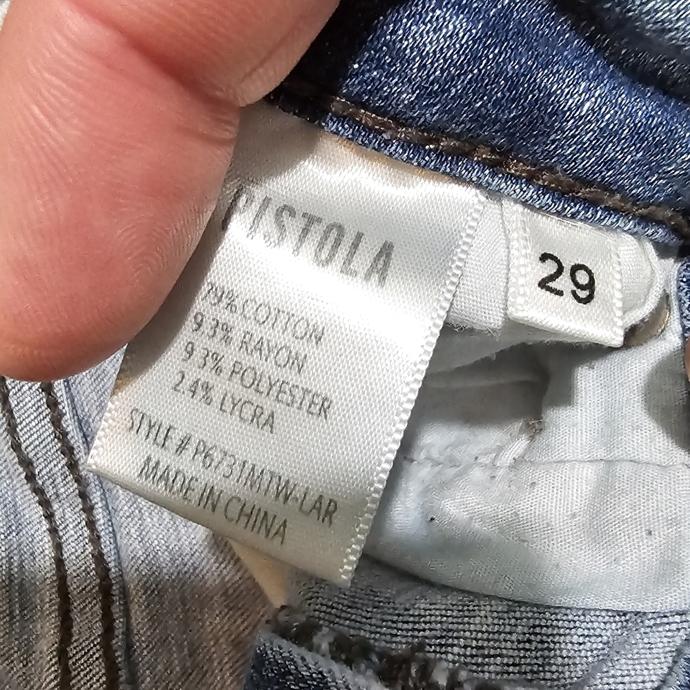 Pistola Size 29 Light Wash Skinny Jeans Stretch Denim Classic Mid Rise Retro Y2K - Picture 4 of 7